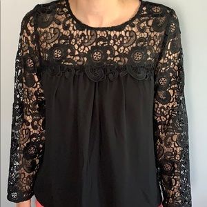 JCrew lace long sleeve blouse